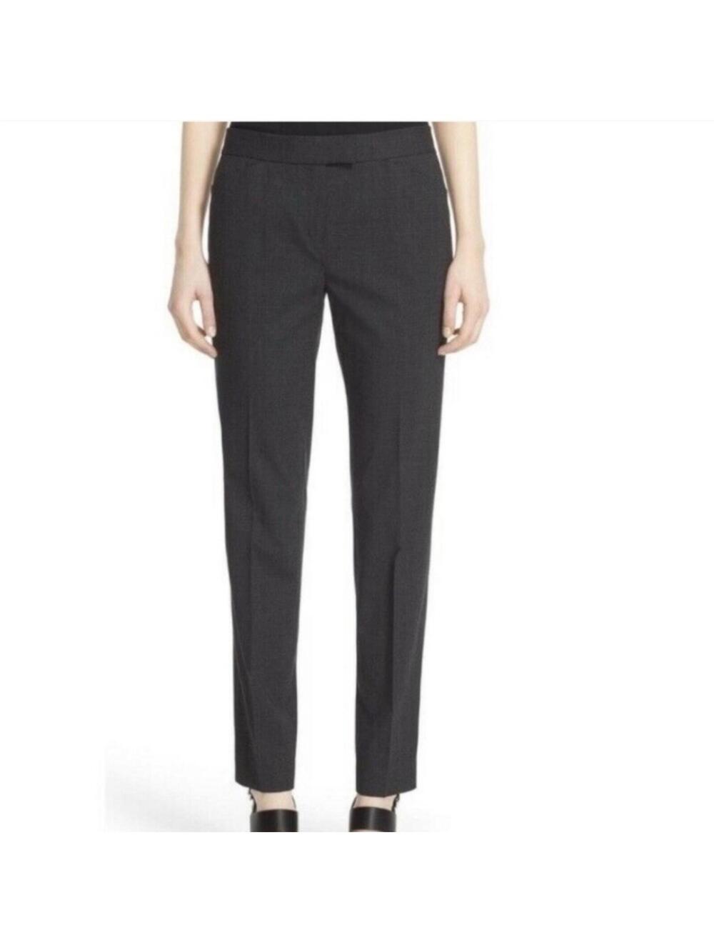 Lafayette 148 New York Irving Pant Charcoal Gray Wool SZ 4